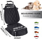 Dog Seat Cover Cars Trucks SUVs, Thick 600D Heavy Duty Pets Car Seat Cover, Waterproof & Wear-Resistant Durable Nonslip Backing & Hammock Convertible, Black, 2 Pack