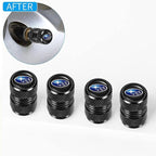 Tire Valve Stem Caps, Compatible with Subaru Series Stem Cap Universal Car Air Cover Car Accessories for Cars, SUV, Truck, Motorcycles 4pcs （Black）