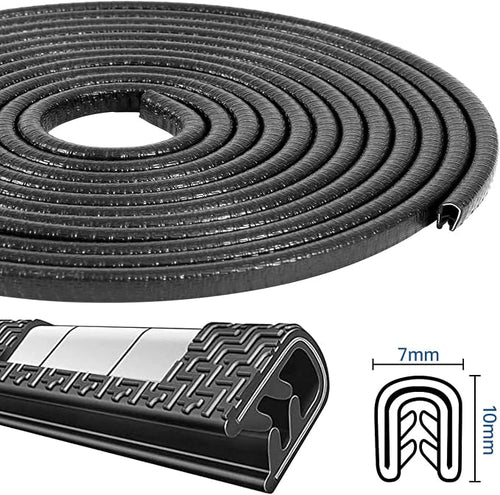 16Ft(5M) Automotive Door Entry Guard U Shape Car Door Trim Protector for Most Car