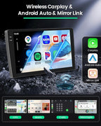 4+128G Radio for Honda Pilot 2006 2007 2008, 9" 1280 * 720 Touch Screen for Pilot Bluetooth Radio with Wireless CarPlay, 5GHz WiFi, Bluetooth 5.0, EQ, GPS Navigation, DSP, FM/RDS, Backup Camera