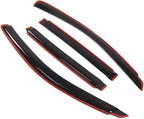 WD2-093i Dark Smoke 4 Pcs Set Window Visor (in-Channel) Deflector Rain Guard Compatible with 2004-2008 Chrysler Pacifica