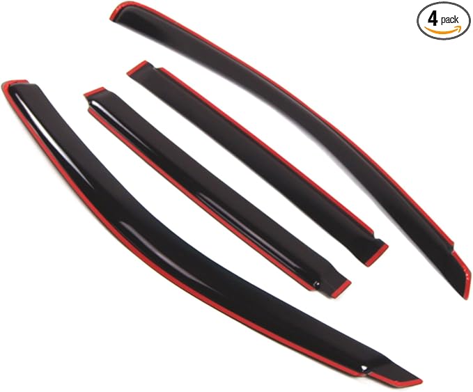 in-Channel Window Vent Visors Rain Guards Compatible with Chrysler Pacifica 2004-2008 | Side Window Wind Deflectors Rain Shields | Smoke Tinted, 4 Pcs Set, DGWV-093i