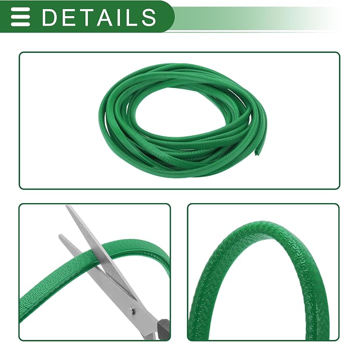 Universal Car Door Edge Protective Sealing Strip U-Type Door Scratch Protection Guard, 26.25ft 8m, Anti-scratch Collision, PVC Iron, Green
