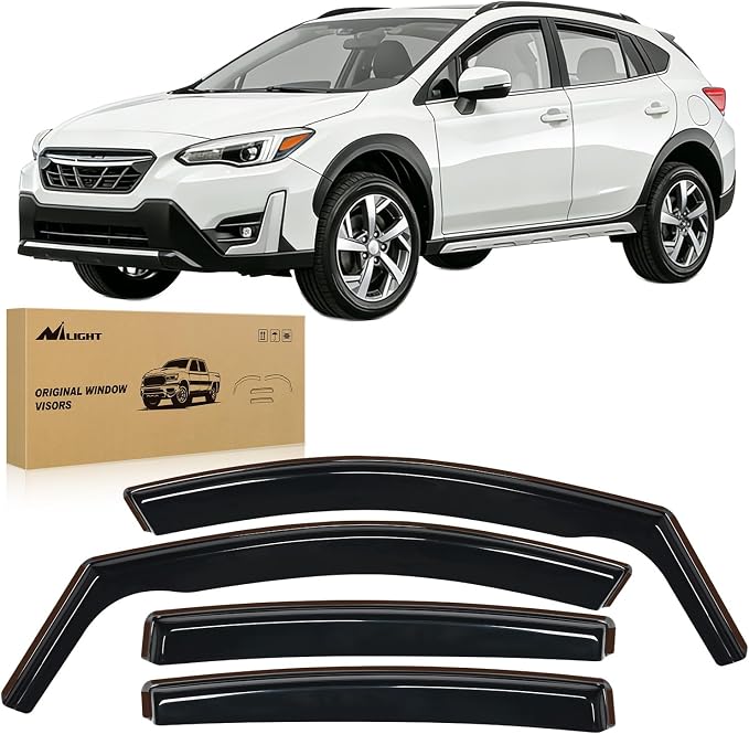 Vent Window Visors for Crosstrek 2018-2023 Impreza Hatchback 2017 2018 2019 2020 2021 2022 2023, in-Channel Rain Guards, Original Window Deflectors-4PCS