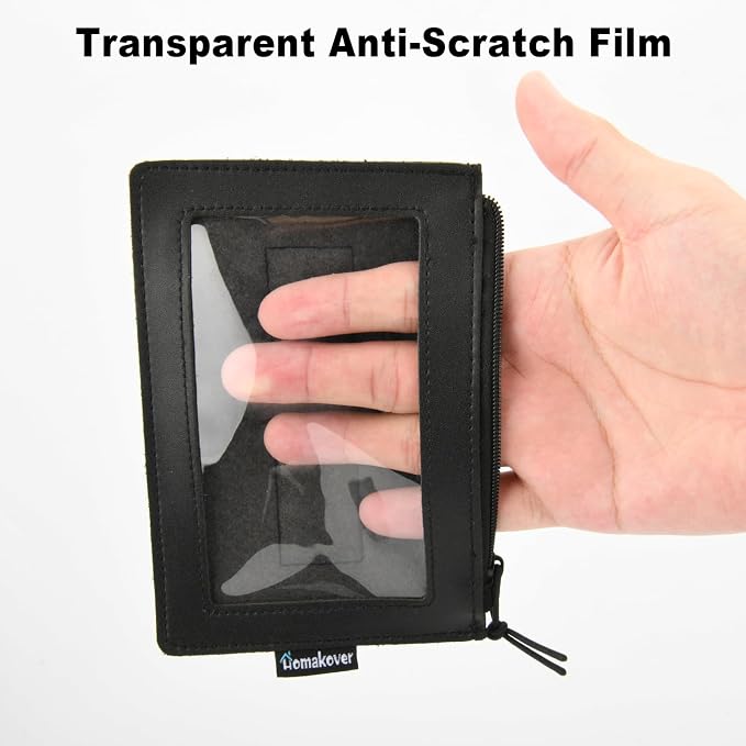 Registration & Insurance Card Document Holder for Visor, Carrying Case for High Road Registration and Insurance Pocket, Adjustable Visor Bag Drivers License Holder, Fit Most Car, SUV and Truck (Black)