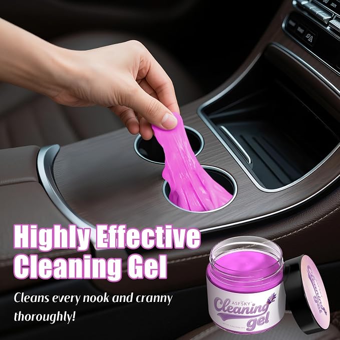 Car Cleaning Gel (Purple,Lavender) Cleaning Putty Universal Dust Cleaning Car Interior Cleaner Keyboard Dust Remover Car Slime Gifts for Men Women Girl（1 Pack）