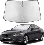 Windshield Sunshade Compatible for Mazda 6 2014-2019 2020 2021, Sun Visor for Front Windshield & Window Sun Shade Cover, UV Heat Blocker & Protector, Car Accessories