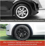 Wheel Cover for Tesla Model Y 4PCS Hubcaps for Tesla Wheel Cover Model Y(2020-2024) 19inch Petal Rim Full Cover Hubcaps Accessories (Petal Style, 19 inch)