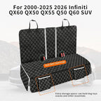2026 New Dog Car Seat Cover for 2000-2025 2026 Infiniti QX60 QX50 QX55 Q50 Q60 SUV Accessories, Waterproof Pet Back Seat Guard, Non-Slip Pet Bench Rear Seat Protection Cover