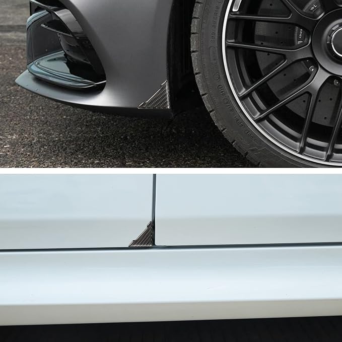 4 Pcs Car Door Edge Guards Door Anti-Collision Strip Anti-Rub Trim Carbon Fiber Texture Accessories Door Corner Bumper Protector Anti-Scratch Universal for All Cars SUV (V-Carbon Fiber Black)