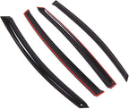 WD2-841 Dark Smoke 4 Pcs Set Window Visor (Outside Mount) Deflector Rain Guard Compatible with 2012-2016 Subaru Impreza Hatchback