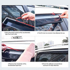 Tape-on Sun/Rain Guard Side Window Visor Deflectors Rain Guards for Infiniti Q50 2014-2020，Window deflectors