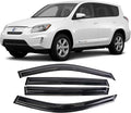 Tape-On Window Visors Deflectors Rain Guards 4 Piece Set ‎Compatible with 2006-2012 Toyota Rav4