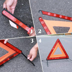 Safety Triangles for Emergency Use, Road Side Triangle Reflectors, Warning Triangle with Case for Vehicles Breakdown(3 Packs)
