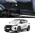Custom Fit Nissan Kicks Windshield Sunshade 2018 2019 2020 2021 2022 2023 2024 2025 for Kicks, S, SV, SR Crossover Accessories Front Window Shades Car Shield Cover 240T Sun Visor Blocks UV Rays