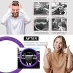 Car Steering Wheel Cover, 13 to 14.17 inches Anti-Slip Silicone Steering Wheel Protector, Soft Flexible Shock-Absorbent Steering Wheel Protective Cover for Most Car Models (Purple)