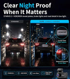 4K Dash Cam Front and Rear, 360° Interior Rear Camera for Cabin, Side & Rear - Dash Camera for Cars with 64GB Card, Low-Light Sensor, Wi-Fi 6 GPS, Touch Screen, HDR WDR, Support 1TB, A80T