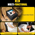 Car Seat Organizer & Lumbar Support - 33L Collapsible Front & Back Seat Organizer with Removable Back Support Pillow, Car Storage for SUV Auto Truck Van