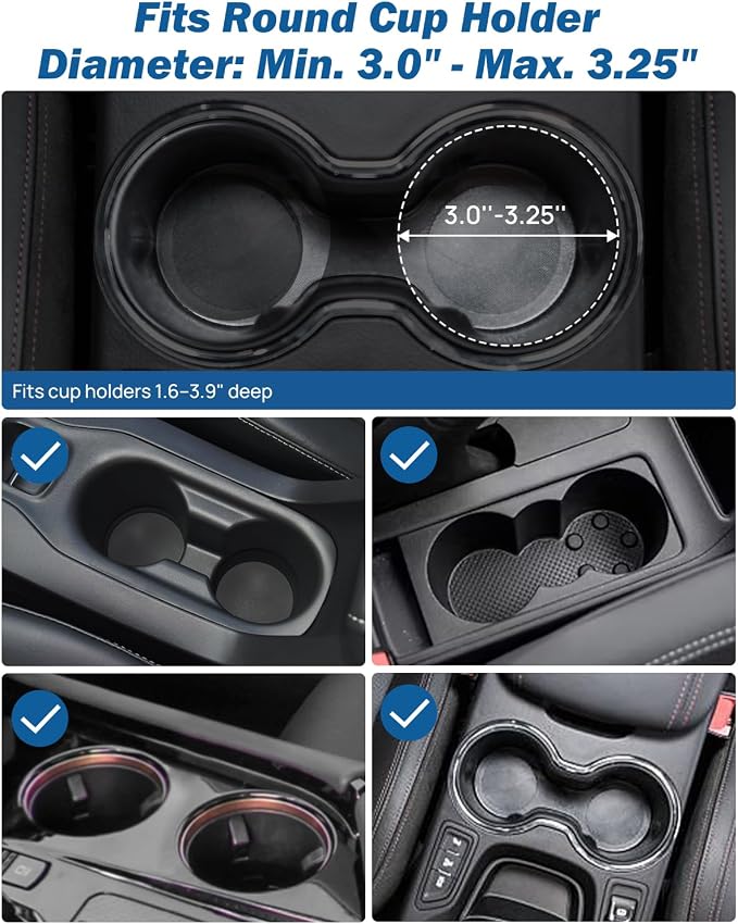 Cup Holder Phone Mount for Car, Car Cellphone Large Adapter Long Arm with 360 Degree Rotation, Compatible iPhone, Samsung & All Smartphones,Black,1 Pack