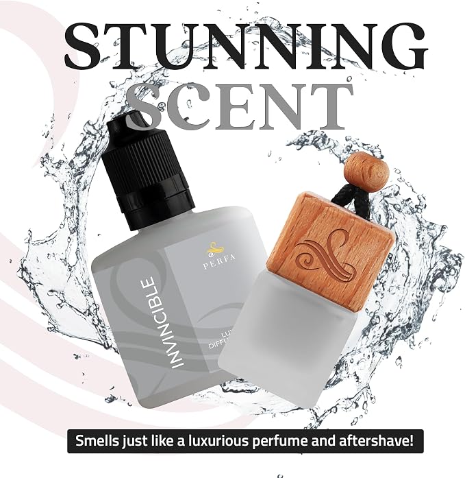 Invcturs Inspired Gift Set Car Air Freshener for Men | Car Air Freshener with Vent Clip 38ml Gift Set | Odor Eliminator | Marine Citrus, Warm Woods, Grapefruit | Automotive Perfume Diffuser by