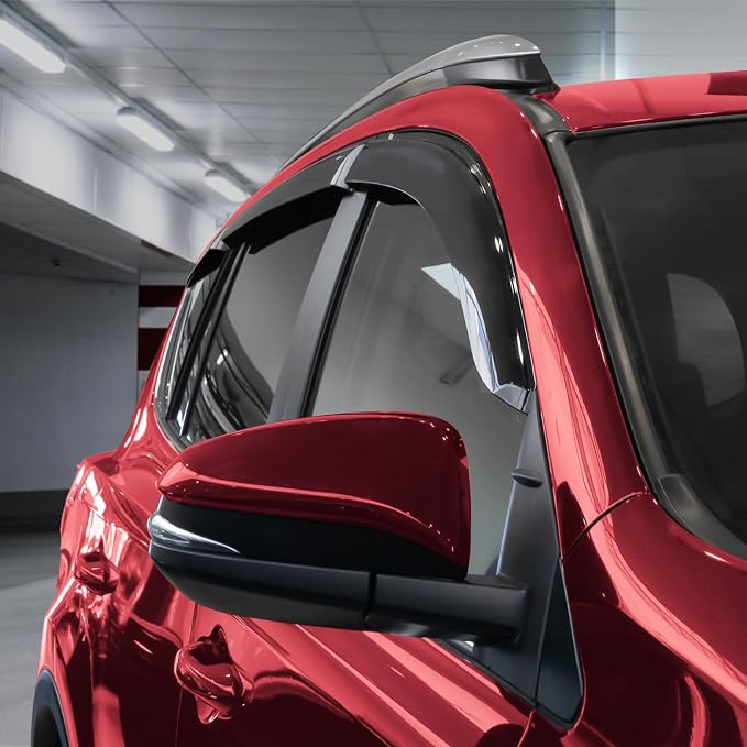 Voron Glass Tape-on Extra Durable Rain Guards for Toyota RAV4 2013-2018, Window Deflectors, Vent Window Visors, 6 Pieces - 100466