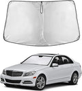 Windshield Sunshade Compatible for Mercedes Benz C Class 2008-2012 2013 2014, Sun Visor for Front Windshield & Window Sun Shade Cover, UV Heat Blocker & Protector, Car Accessories