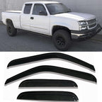 Tape On Window Visors Rain Guards for 1999-2006 Chevy Silverado & GMC Sierra 1500/2500/3500/2500HD Extended Cab,Window Vent Wind Deflectors Visors Shades for 2007 Silverado/Sierra Classic Model,4PCS