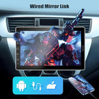 10.1 inch Single Din Car Stereo with Wireless Carplay 10 inch Touchscreen Radio Support FM Radio/YouTube Video/Car Play/Android Auto/Bluetooth/SWC + Backup Camera + Mic