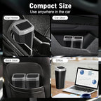 Car Trash Can with Lid - 2 Packs Mini Car Garbage Can Bin for Cup Holder - Silve Small Leakproof Vehicle Trash Bin for Back Seat, Cute Automotive Accessories Organizers and Storage for Door SUV Truck
