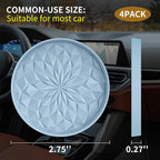 ME.FAN Car Coasters for Cup Holders [4 Pack] - 2.75In Silicone Auto Mug Mats - Universal Non-Slip Recessed Car Interior AccessoriesEther