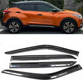 4PCS Window Visors Rain Guards Deflectors for Nissan Kicks 2018-2024 | Rain Guard Vent Visor | Smoke Tinted | No-Drill Installation | Reduce Wind Noise & Rain Protection | Weatherproof Car Accessories