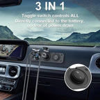 12V USB Outlet Boat Accessories Marine Switch Panel Plug, PD3.0 and Dual QC3.0 USB Ports Aluminum Car Charger with Voltmeter, Lighted 150W Cigarette Lighter Socket and Toggle Switch 3 in 1 DIY Kit