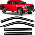 Voron Glass Tape-on Extra Durable Rain Guards for Toyota Tundra 2022-2026 CrewMax, Window Deflectors, Vent Window Visors, 4 Pieces - 100940
