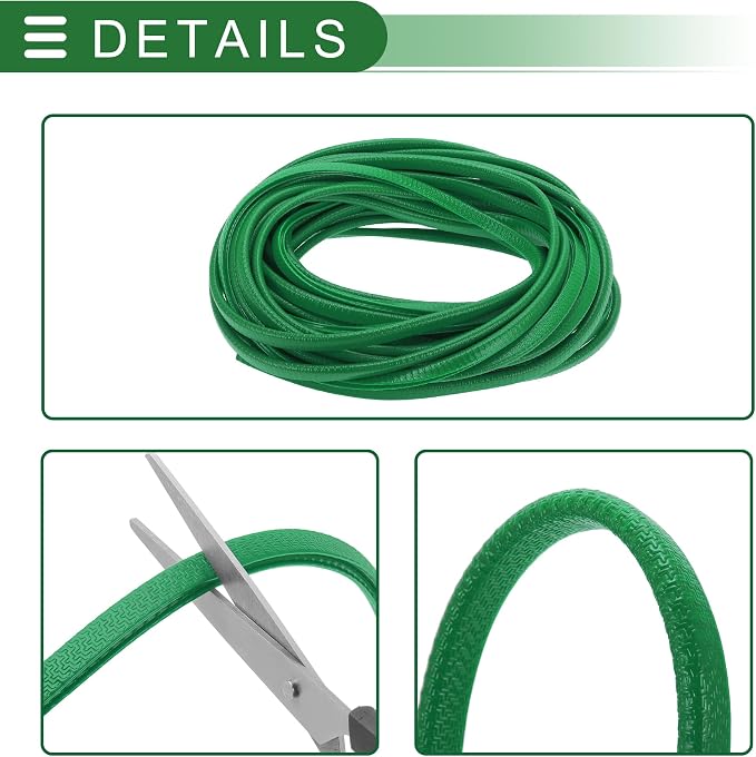 Universal Car Door Edge Protective Sealing Strip U-Type Door Scratch Protection Guard, 49.21ft 15m, Anti-scratch Collision, PVC Iron, Green