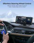 9.26" Carplay Screen with 4K Dash Cam & HD Backup Camera, Wireless Portable Car Play Screen for Apple CarPlay & Android Auto, OTA, Bluetooth 5.0, Mirror Link, Voice Control, GPS Navigation, FM