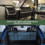 Car Trunk Organizer, Backseat Hanging Large Storage with Adjustable Straps,Waterproof PVC Collapsible Cargo Bag, Car Interior Accessories for Auto SUV MPV (Green)