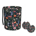 Car Trash Bag Wildflower Floral Hanging Back of Seat Car Portable Trash Bag Wildflower Floral Waterproof One-Handed Portable Strap Drawstring Garbage Bags 2 Pieces Car Coasters