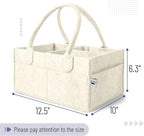 Mr. Pen- Baby Diaper Caddy Organizer, Beige, Medium | Nursery Storage Bin and Car Organizer for Diapers and Baby Wipes