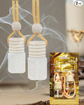 ikeda fragrance Car Air Freshener 4ml Car Scents | 45-Days Keep Fragrance | Automotive Hanging Diffuser Bottles | Remove Auto Odor Long-Lasting Fresh Air for Home Deodorizer (2pcs, Sandalwood)