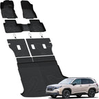 Floor Mats & Backrest & Cargo Mats for Subaru Forester 2026 2025 (Fit Hybrid, Not for Gas), All Weather TPE Custom Fit Easy Clean for Forester Hybrid 2025 2026 Car Accessories Trunk Liners