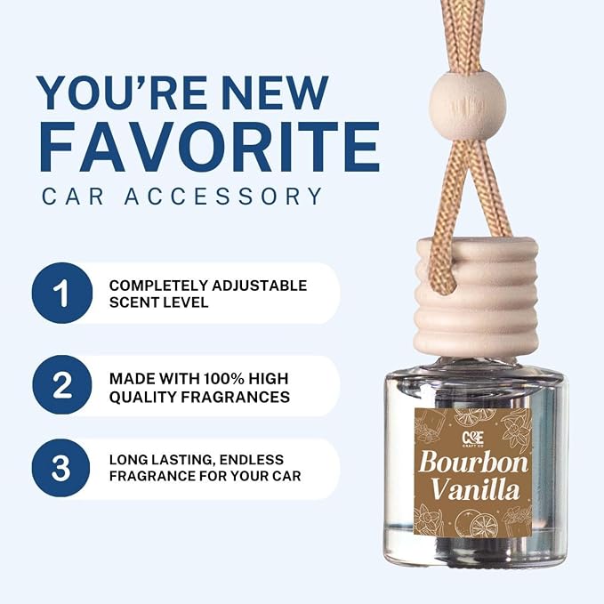 C&E Craft Co Hanging Car Air Freshener Diffuser 2 Pack, Long Lasting Fragrance Oil Car Freshener, Glass Bottle Auto Air Freshener, Made in USA (Wonder Struck)