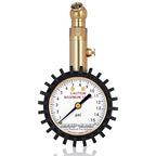 Low Pressure Tire Gauge with Protective Rubber Guard, Angled Chuck, 15psi
