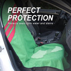 Waterproof Car Towel Seat Covers Front Seats for After Gym Workout,Auto Universal Interior Sweat Towels Cloth Bucket Carseat Cover Protector for Trucks SUV RV Boat Van (Green)