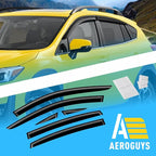 Extra Durable Window Deflectors Tape-On Window Visors Rain Guards Fit for Subaru XV Crosstrek 2018-2023, Sun Visors, Wind Vent for Shades, Exterior Car Accessories - 6pcs. AG0297