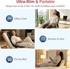 2026 Graphene Heated Chair Massager Pad – 4900 RPM Vibration Motor, Full Back Massage Seat Cushion for Office Chair & Recliner, for Dad Men