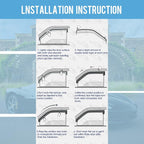 Durable Window Deflector for 2003-2009 Toyota 4 Runner, Original Tape-on Window Visors, Vent Deflector, rain Guards for Cars, Dark Smoke, 4 PCS WV94924