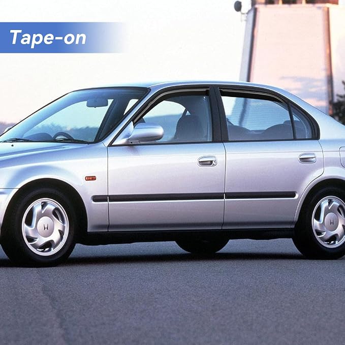 Window Visors Rain Guards Shield for 1992 1993 1994 1995 Honda Civic Sedan, Out-Channel Window Vent Wind Deflectors Visors Shades for 92 93 94 95 Civic