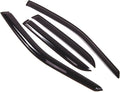 WD2-029 Dark Smoke 4 Pcs Set Window Visor (Outside Mount) Deflector Rain Guard Compatible with 2004-2009 Cadillac SRX