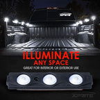 White Truck Pickup Bed Light Kit, 24 Led Cargo Rock Lighting Kits w/Switch for Van Off-Road Under Car, Side Marker, Foot Wells, Rail Lights - 8 PCS
