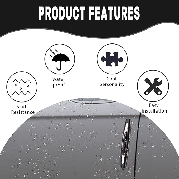 4PCS Car Door Edge Guards, Anti-Scratch Car Door Protector Trim Strip with Self Adhesive, Universal Door Guards for Cars Trucks SUVs, Exterior Car Accessories (Black)